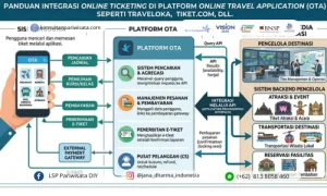 cara integrasi tiket destinasi wisata online